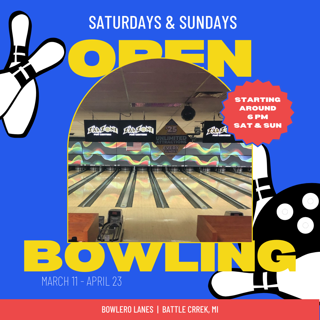 bowlero battle creek open bowling on saturday and sunday